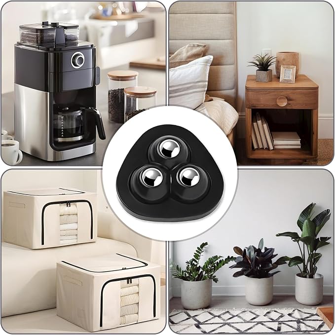 Appliance Slider, 8 Pack Self Adhesive Mini Caster Wheels, Appliance Rollers - Image 6