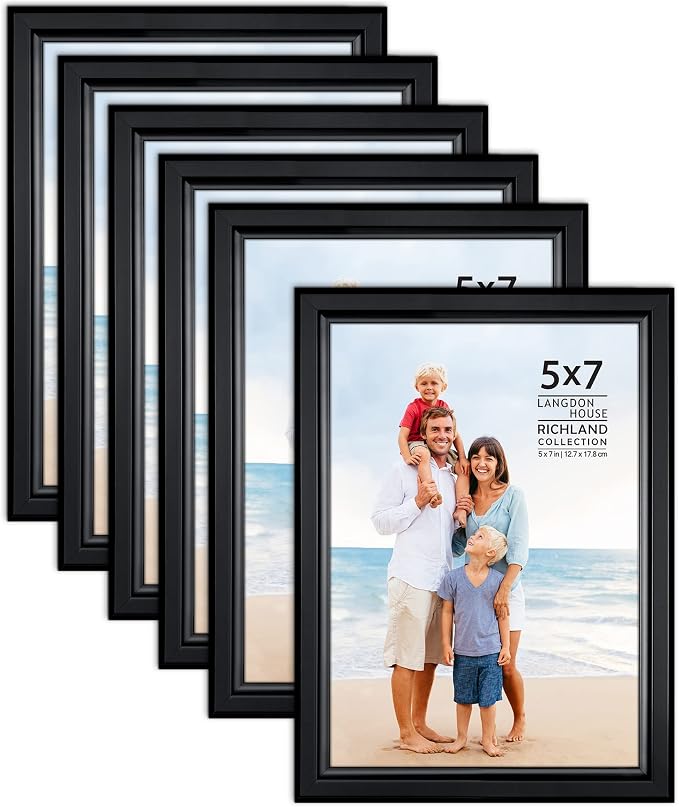 Langdon House 5x7 Picture Frames Set Distinguished Edging by LangdonHouse