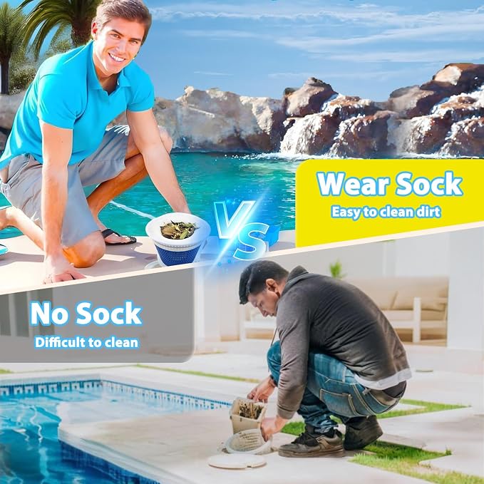 100-Pack Pool Skimmer Socks, Pool Fliter Socks Swimming Pool Skimmer Basket - Image 4