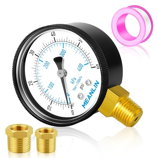 MEANLIN MEASURE 1/4" NPT 0-60Psi 2" FACE DIAL Swimming Pool Water Pressure by MEANLINMEASURE