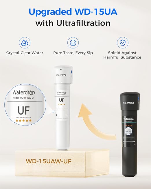 Waterdrop 15UBW-UF 0.01 μm Ultra Filtration Under Sink Water Filter System - Image 3