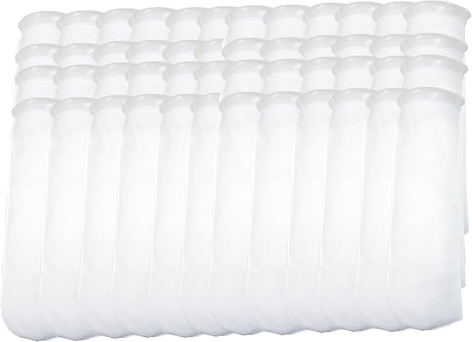 48 Pack - 4 Inch Ring Filter Socks 200 Micron - Aquarium Felt Filter Bags -4 by Encompass+All