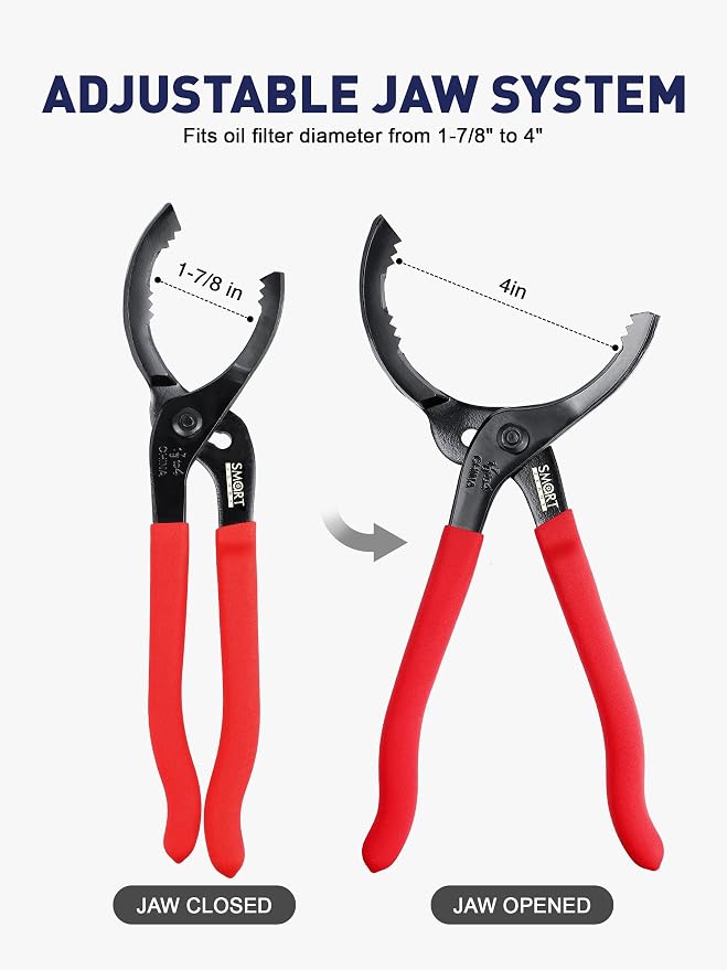 SMART JERRY - Adjustable Oil Filter Wrench | Motorcycle Oil Change Tool | 12'' - Image 4