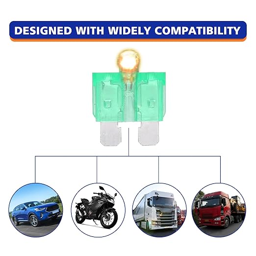 BUSY-CORNER 50 Piece Glow Fuse Standard Blade Automotive Fuse - Image 3