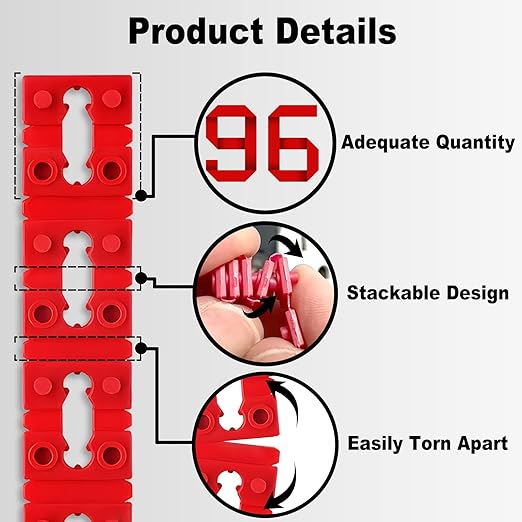 Outlet Spacers for Electrical Box, RonJea 96 PCS Switch and Receptacle Spacers for Loose Outlet Plug Fix, Electrical Extender Outlet Shims Light Switch Spacer