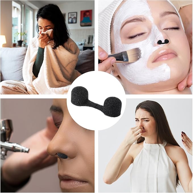 150 Pieces Nose Plug Filter Disposable Nose Dust Filters Bulk Sponge Nostril - Image 7