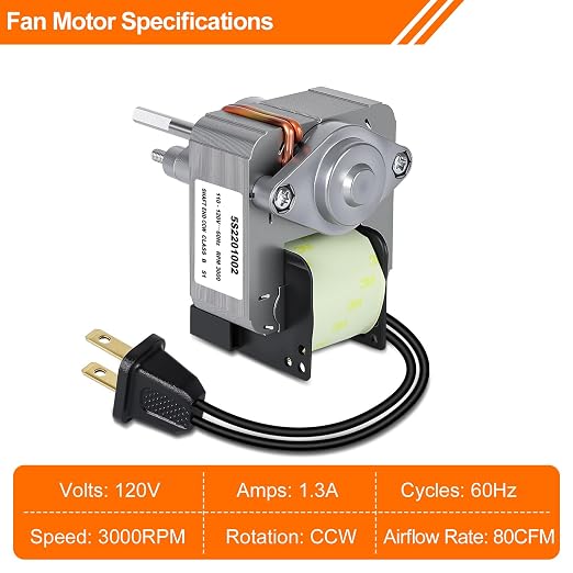 Upgraded Bathroom Exhaust Fan Motor and Blade Kit, 80 CFM High Airflow Quiet - Image 4