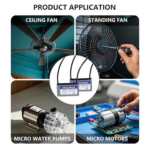 VEXUNGA CBB61 Fan Capacitor 3uF 450 Volt Ceiling Fan Capacitors Replacement - Image 6