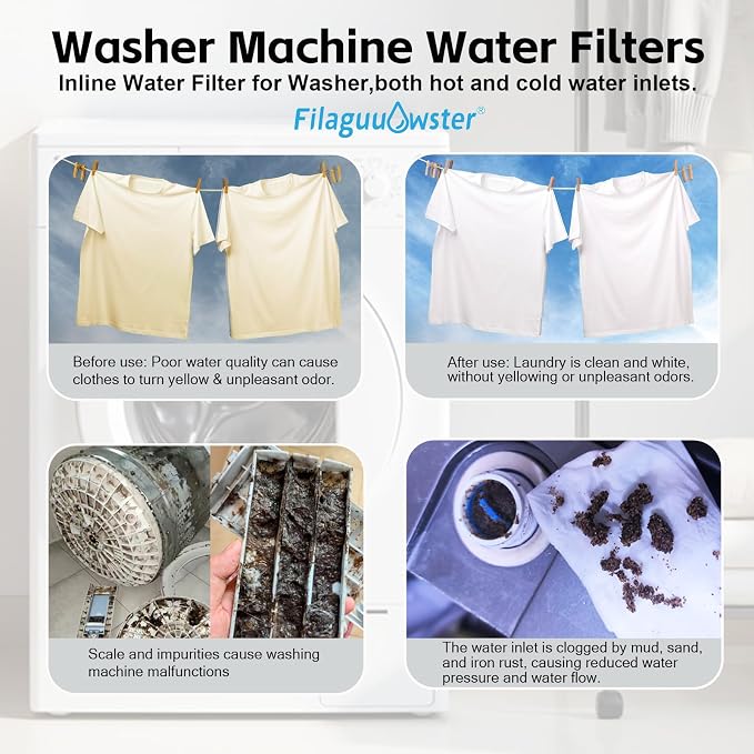 FA22 MINI Brass Sediment Filter, 50 Micron, Reusable Water Filter, Anti Scale - Image 2