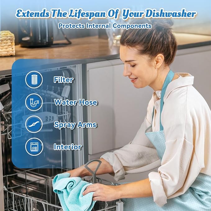 Dishwasher Cleaner Tablets Deodorizer-48 Pack Deep Cleaning Dish Washer - Image 7