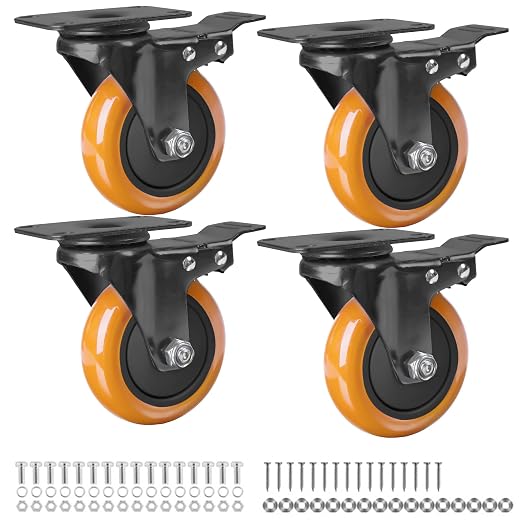 Finnhomy 4” Caster Wheels Set of 4 by Finnhomy