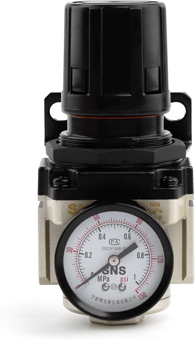 SNS AR4000-N04 Female Thread 1/2 NPT Air Pressure Regulator 0-150 PSI Adjustable - Image 2