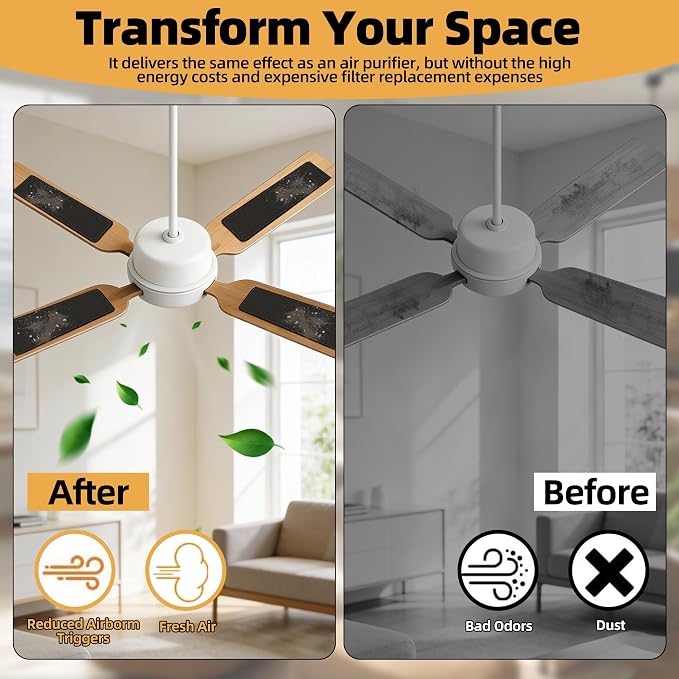 40 pcs Fan Filters for Ceiling Fan Blades Ceiling Fans Filters for Blades - Image 3