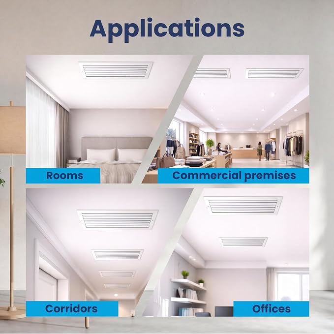 22x6 Aluminum 1-Way Air Vent Cover Wall or Ceiling Register Multi-Shutter - Image 5