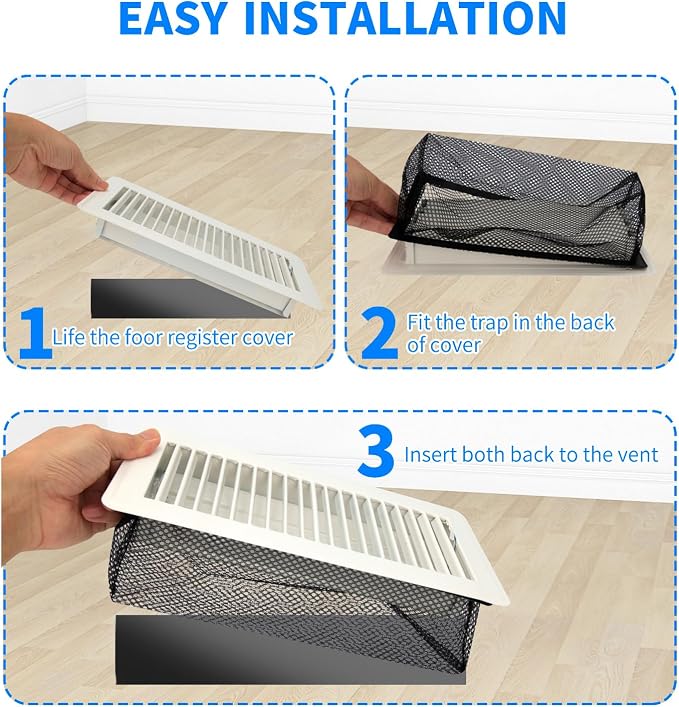 Floor Register Cover Trap, Floor Air Vent Cover Screen - Image 5