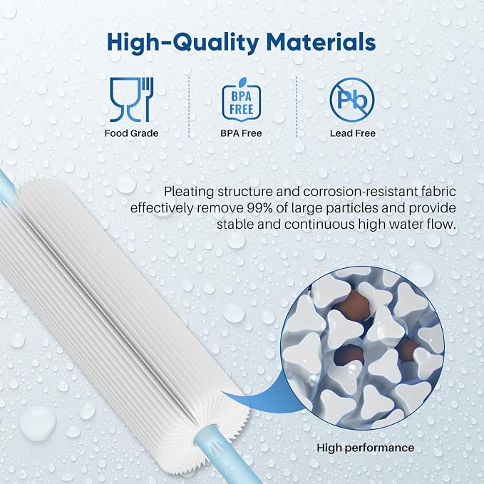 PUREPLUS 50 Micron 10" x 4.5" Whole House Pleated Sediment Filter - Image 8