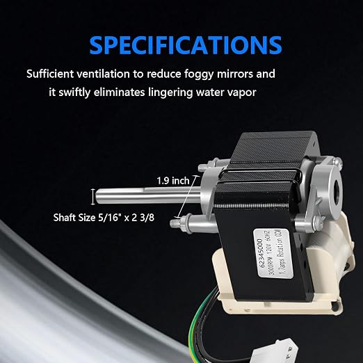 WRSXG 62345000 for LS100SE, Bathroom Fan Motor High Performance Replacement - Image 5
