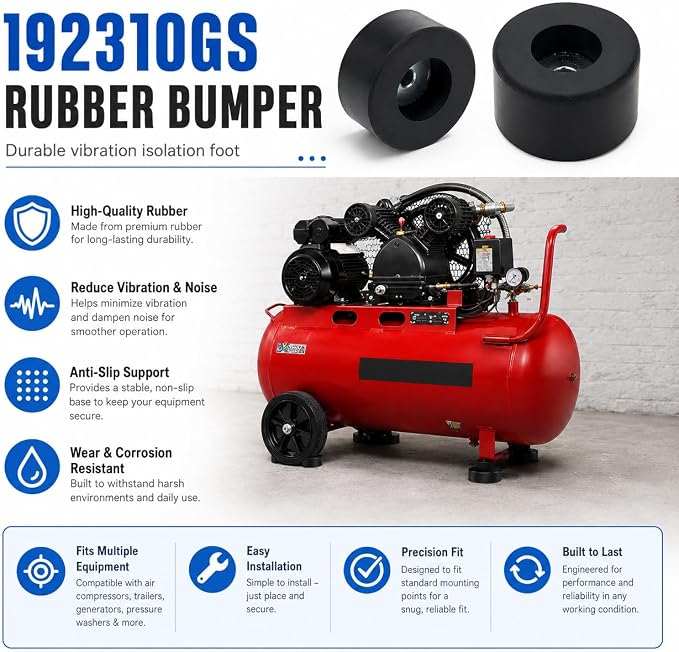4 Pcs 192310GS Air Compressor Rubber Feet Anti Vibration Foot Pads | Compatible - Image 8