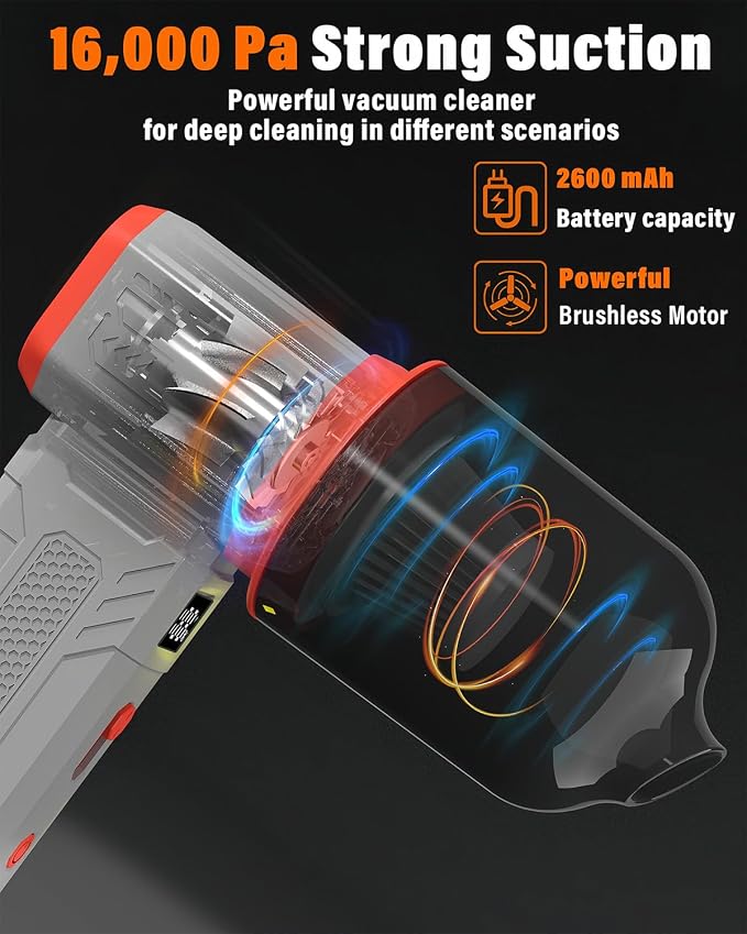 Compressed Air Duster, 130K RPM Powerful Cordless Mini Blower - Image 8