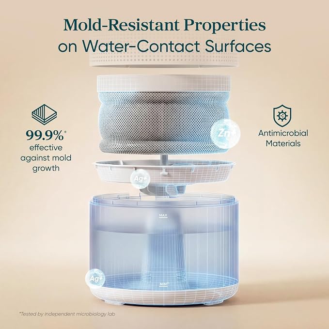 Levoit Evaporative Humidifiers for Bedroom, Superior Studio Smart | 4.5L - Image 3