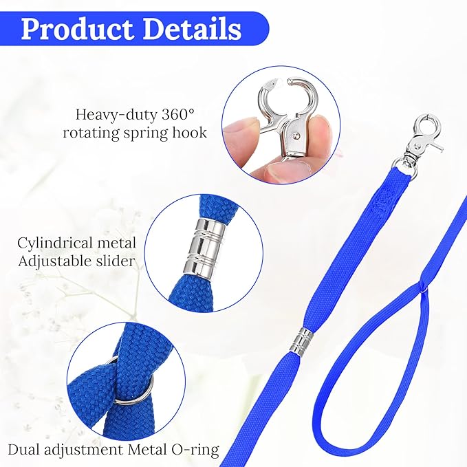 Adjustable Nylon Pet Grooming Loop for Dogs, 3 Pack Restraint Noose Dog Grooming Supplies for Table Bathtub
