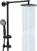 Fennocasa Polaris 1 Rain Shower System, includes 8” Rainfall Shower Head, High Pressure Handheld Combo, 3-Setting Handheld Spray, Height Adjustable Spray Holder, 60” Hose (Oil Rubbed Bronze)