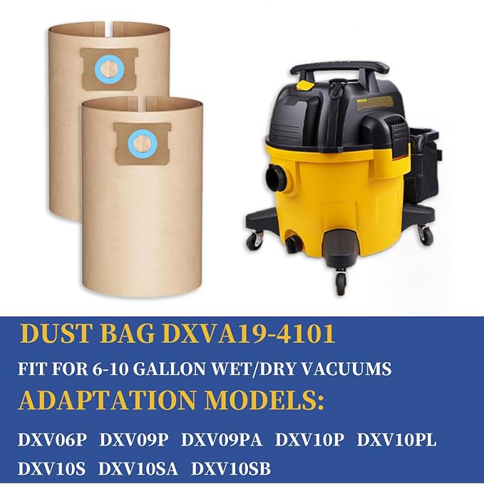 Pack14 DXVA19-4101 Vacuum Bags for DEWALT 6 to10 Gallon Shop Vac - Image 2