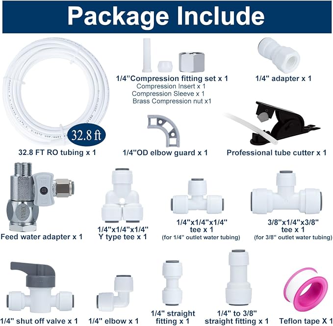 Refrigerator Water Line Kit Connection and 1/4 Compression Ice Maker - Image 8