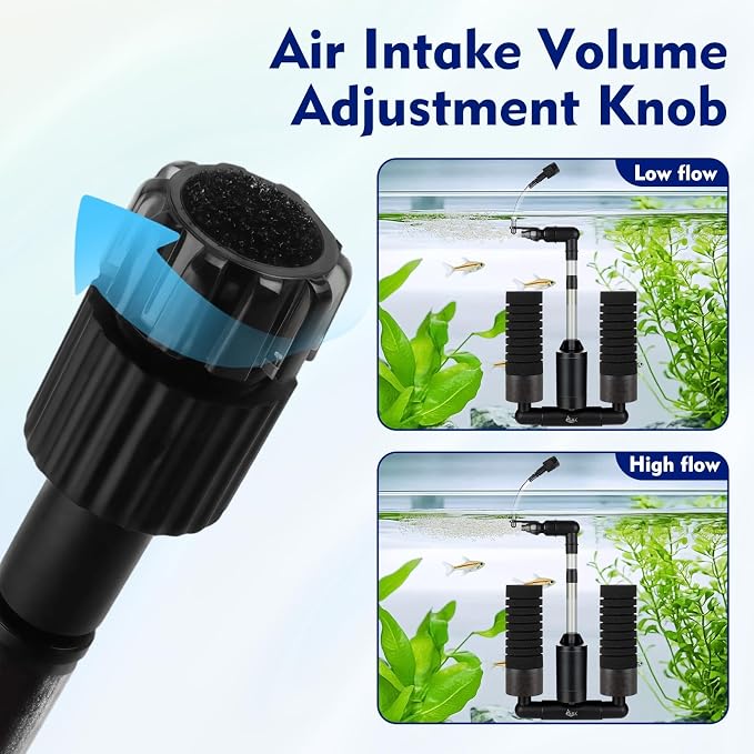 AQQA Electric Sponge Filter for Aquarium – Quiet USB Powered Breeding & Shrimp - Image 8