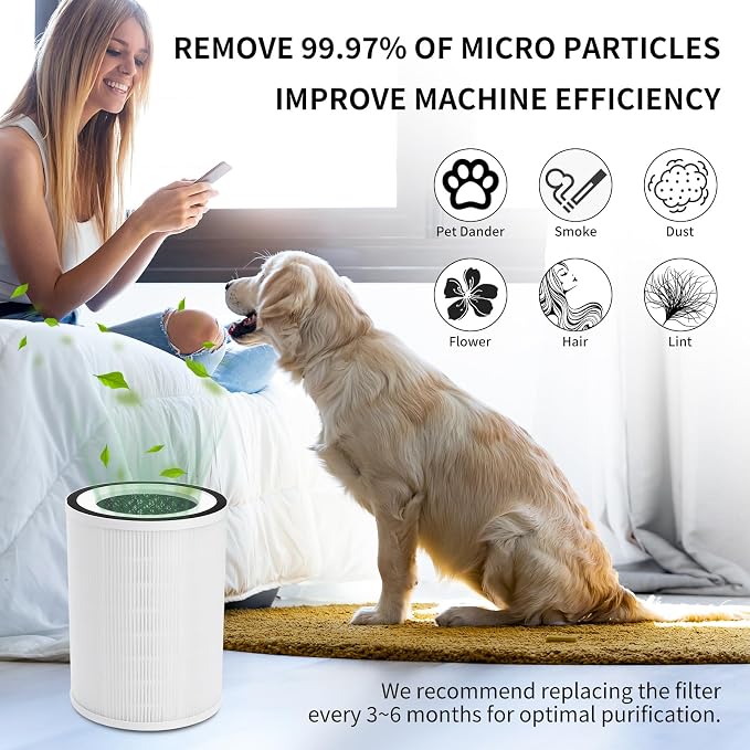 2Pcs Air Purifier Filter Replacement Compatible - Image 6