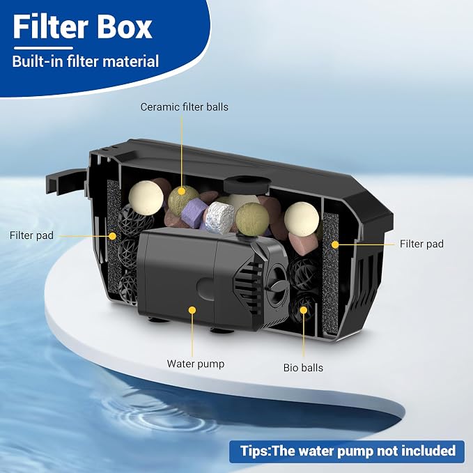 NFESOLAR Small Pond Filter for Outdoor Ponds Fish Tank 50-600 Gallon, Filter - Image 2