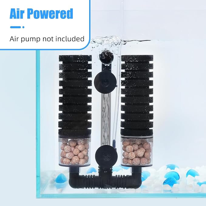 AQUANEAT Aquarium Air Powered Sponge Filter - Image 5