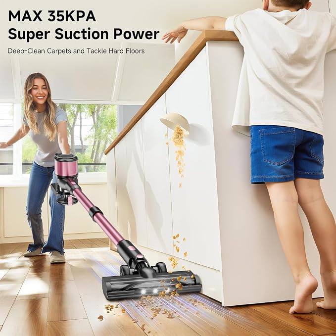 Cordless Vacuum Cleaner, 38Kpa Powerful Stick Vacuum Cleaner - Image 2