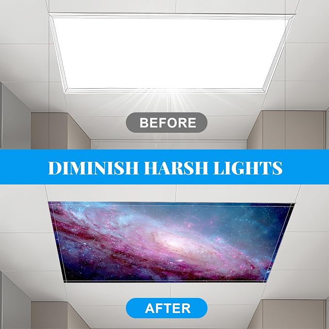 2 Pack Fluorescent Light Covers- 4 x 2 Feet Magnetic Ceiling Light Cover Room - Image 6