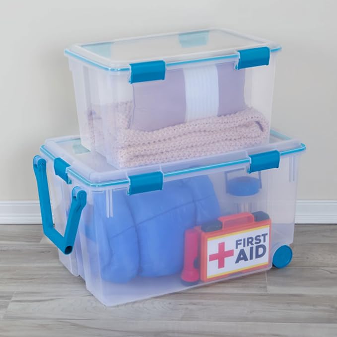 Sterilite 4 Pack Gasket Box, Weather-Resistant Storage Bins - Image 5