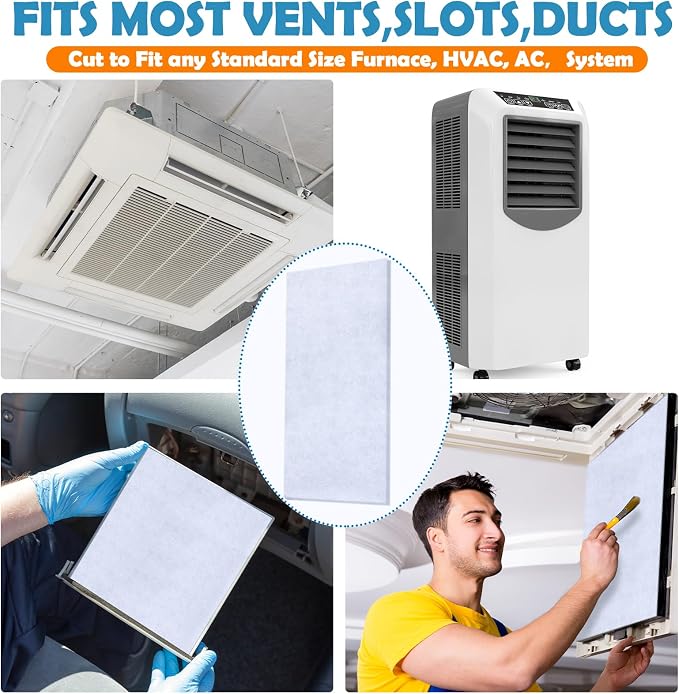 300 x 12 inch Air Vent Filters Polyester Floor Vent Filter Cut to Fit Dust - Image 5
