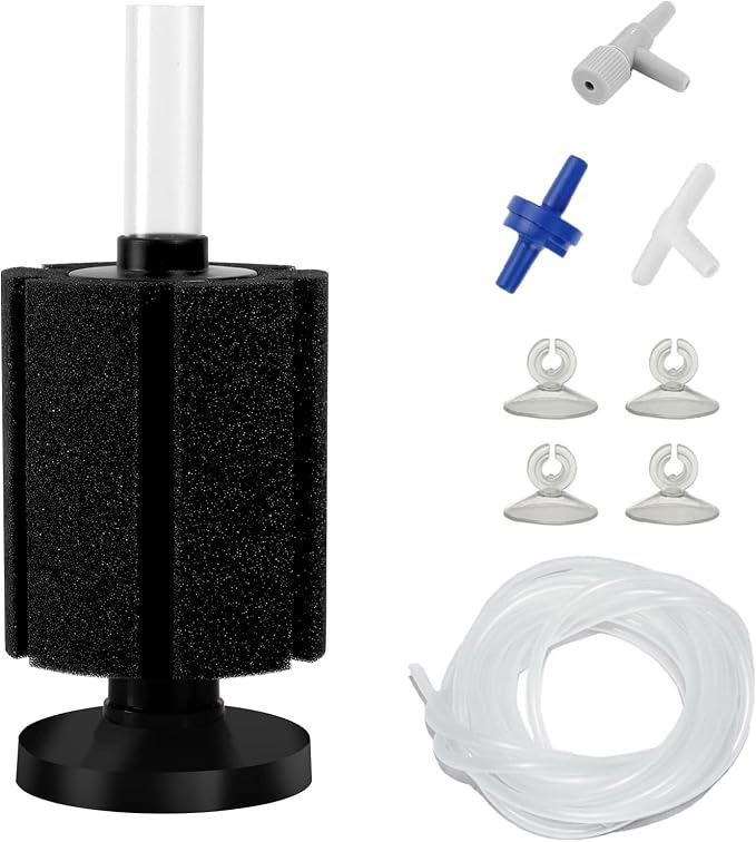 AQUANEAT Aquarium Air Powered Sponge Filter, Fish Tank Bio Bubble Filter by Aquaneat