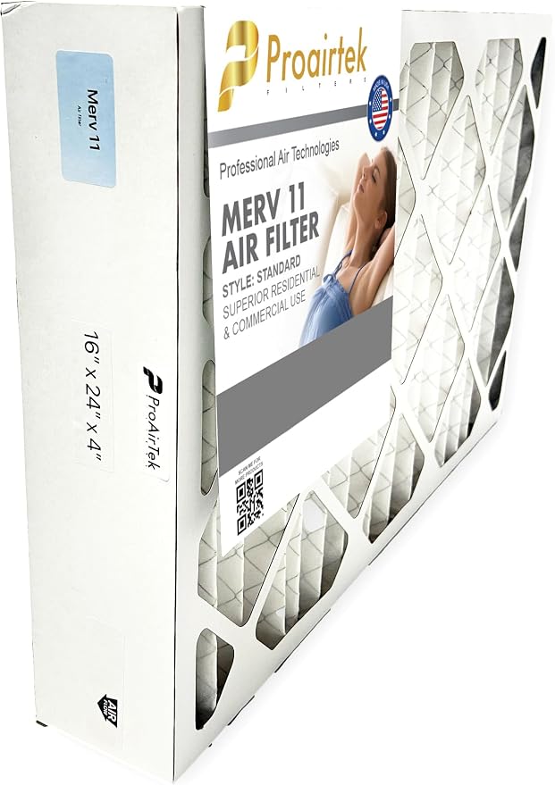 Proairtek AF16244M11SWH Model 16x24x4 Air Filter, MERV 11; Ideal - Image 2