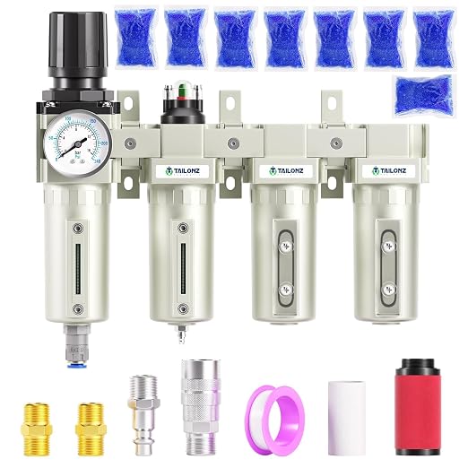 TAILONZ PNEUMATIC 0-240 PSI 1/2 Inch NPT Industrial Grade 4-Stage Air Drying by TAILONZPNEUMATIC