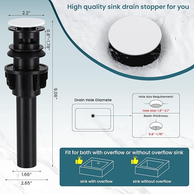 Bathroom Faucets White Waterfall Bathroom Sink Faucet Modern Single Handle Bathroom Faucet for 1 or 3 Hole Mxier Tap Washbasin Faucet with Deck, Pop-up Drain and Supply Hoses