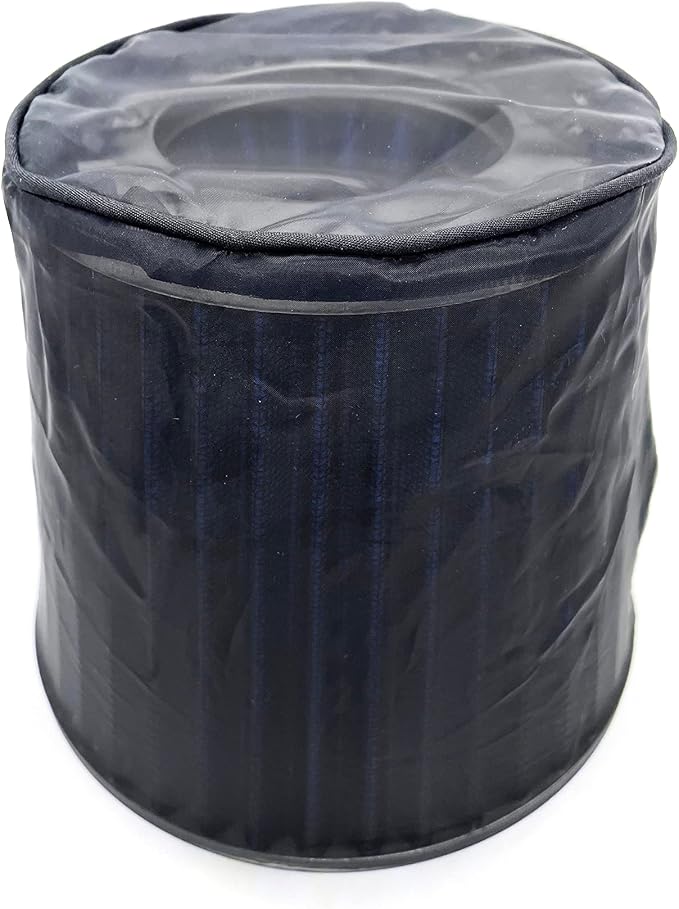 Black Cold Air Intake Cone Replacement Performance Washable Clamp-on Dry Filter - Image 4