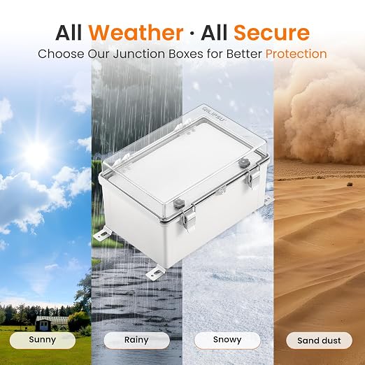 QILIPSU Waterproof Junction Box IP67 Outdoor Plastic Electrical Project - Image 7