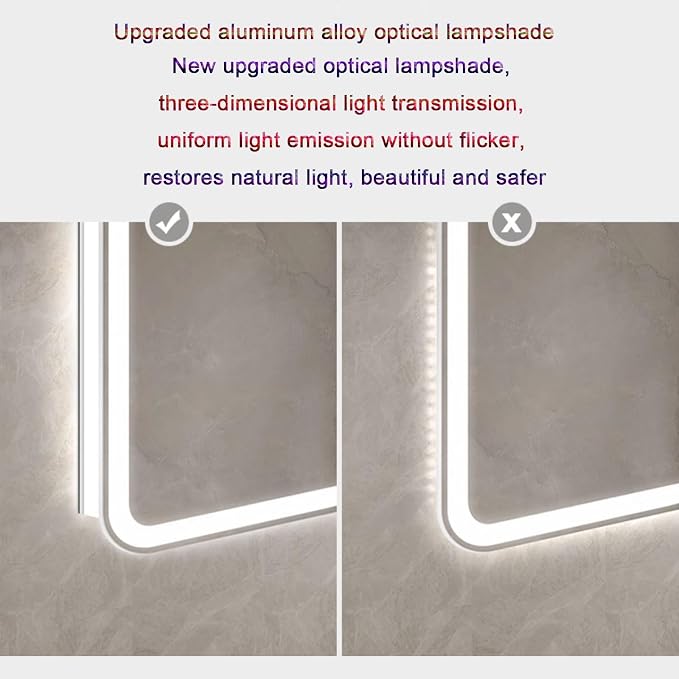 Smart Illuminated LED Bathroom Mirror，Bathroom Mirror - Image 4