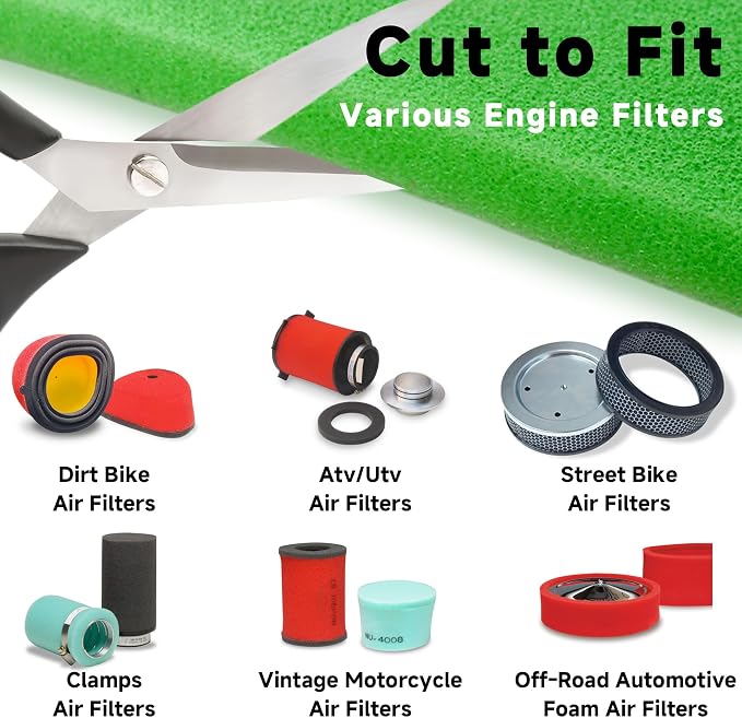 Washable Foam Filter Material for Uni Filter BF-1 BF1, 65-PPI Motorcycle Foam - Image 5