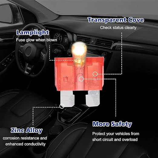 56pcs Light Up Fuses Automotive Assortment Kit, Glow Fuses - Image 7