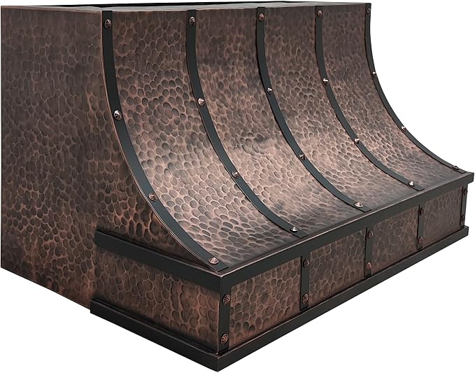 CT Copper Tailor Sloped Copper Vent Hood Island Mount, 1150 CFM Exhaust Fan - Image 2