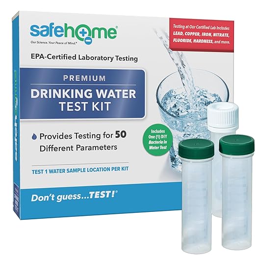 Safe Home® 50-in-1 Premium Drinking Water Test Kit – Test at our EPA Certified by SafeHomeWaterQualityTestKits