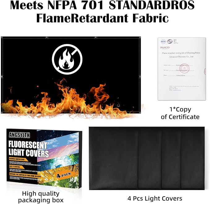 ANGSYLTH 4 Pcs Fluorescent Light Covers - Image 7