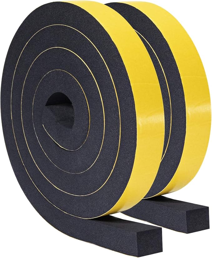 TORRAMI Foam Seal Tape 1 inch W x 3/4 inch T x 6.5 Ft Length, High Density Foam by TORRAMI