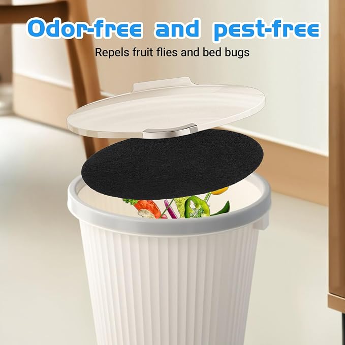 6 Pack Charcoal Filters for Compost Bucket, 7.25 in Round Compost Filters for - Image 6